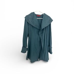 Ryan Roberts Elegant Teal Women's Draped Jacket Medium